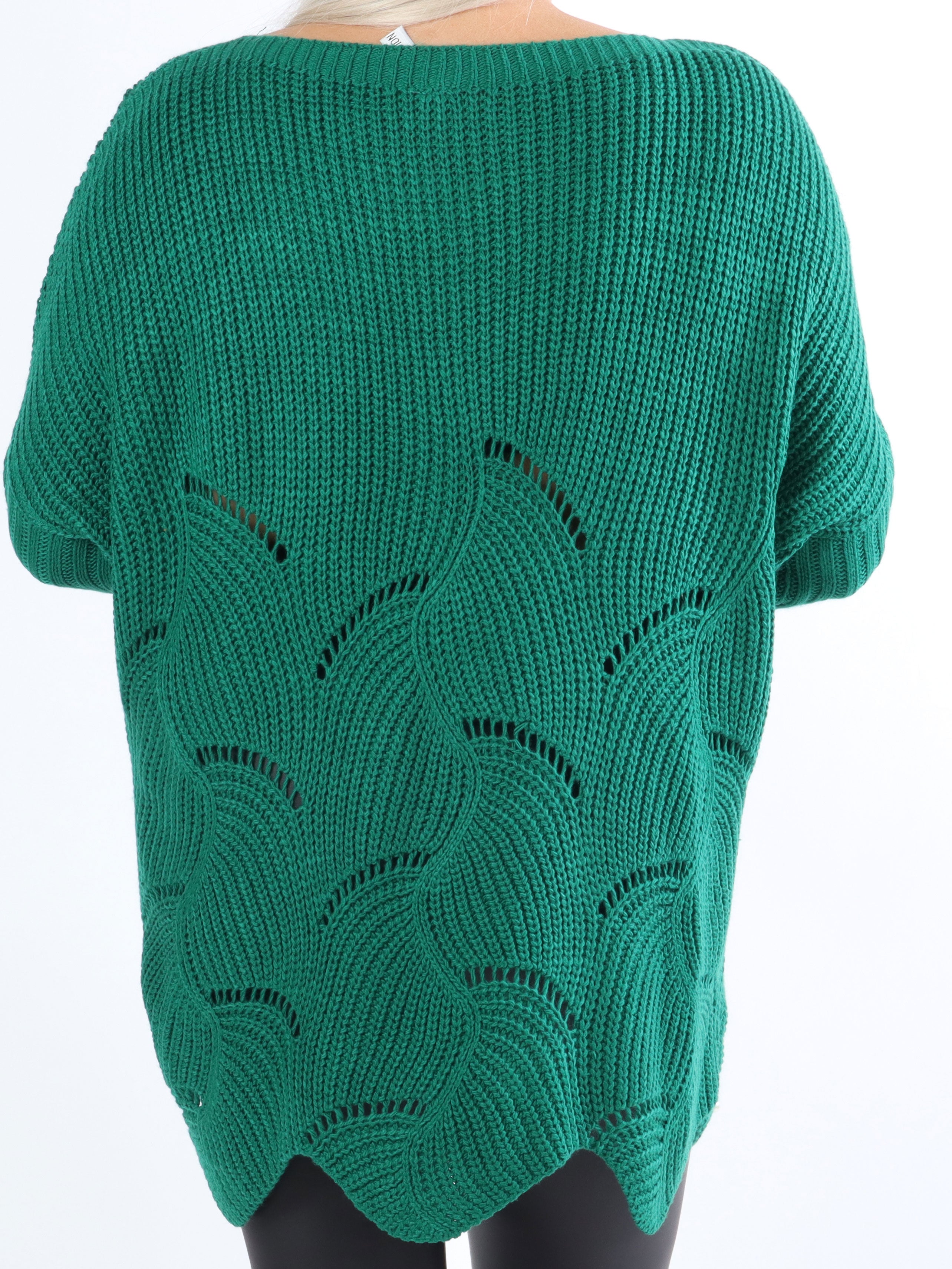 Perle - Smuk plus size strik med hvide perler